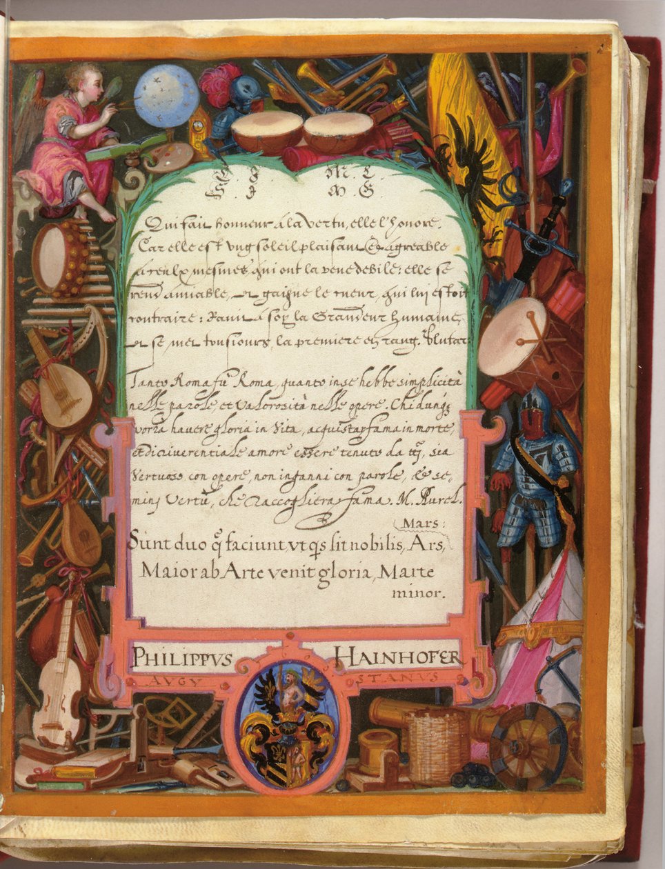 Sider fra albumet Amicorum av Philipp Hainhofer, 1596-1633 av Unbekannt