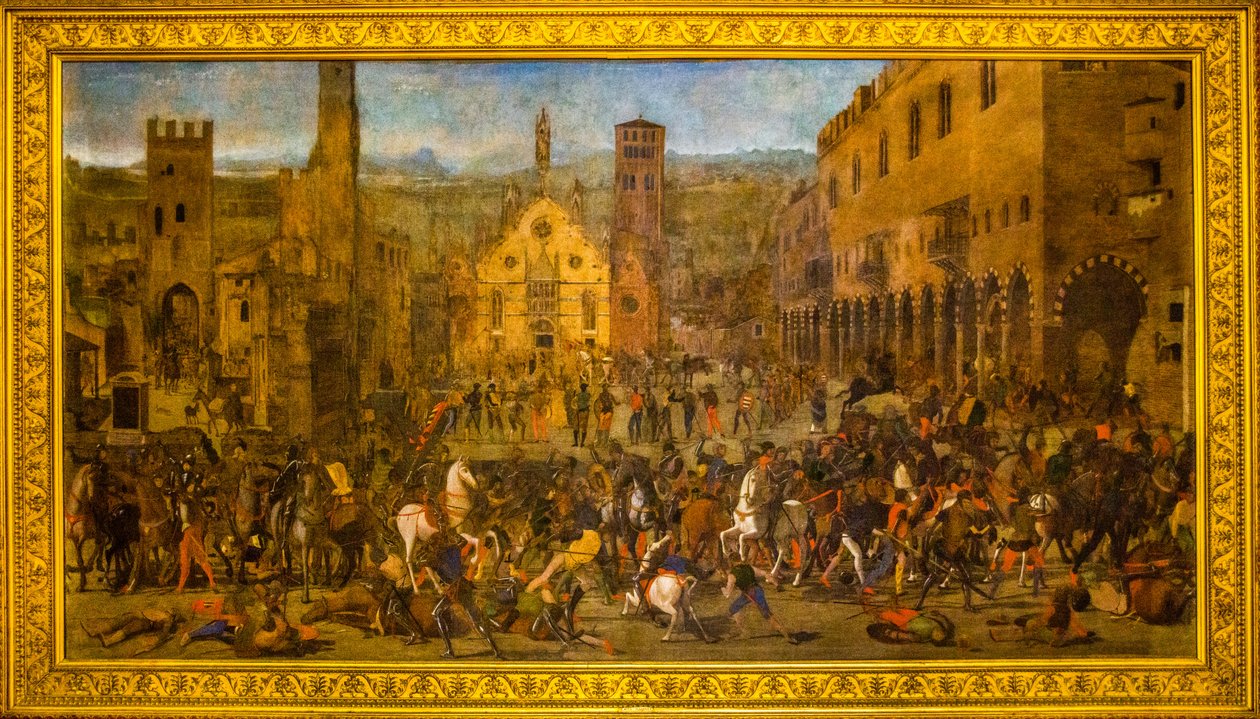 Maleri av Mantua som glorifiserer Gonzaga-familiens seirende kamper av Unbekannter Künstler