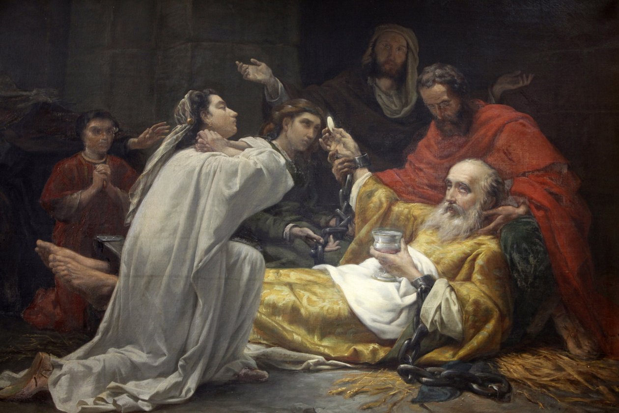 Paris, Frankrike Maleri i Saint-Francois-Xavier kirke: Saint-Francois-Xaviers død, Paris, Frankrike av Unbekannt