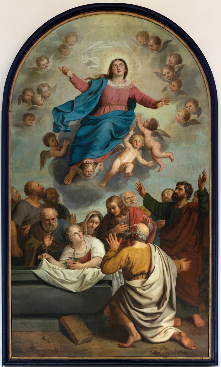 Sognekirke (Heestert, Vår Frue av Himmelfarts sognekirke). Interiør. Maleri. av Unbekannter Künstler
