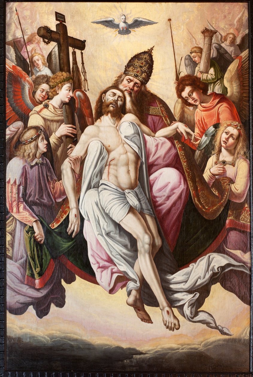 Sognekirke (Parochiale kerk Sint-Dionysius van Lede). Interiør. Koret. Et maleri. Antagelse. av Unbekannter Künstler