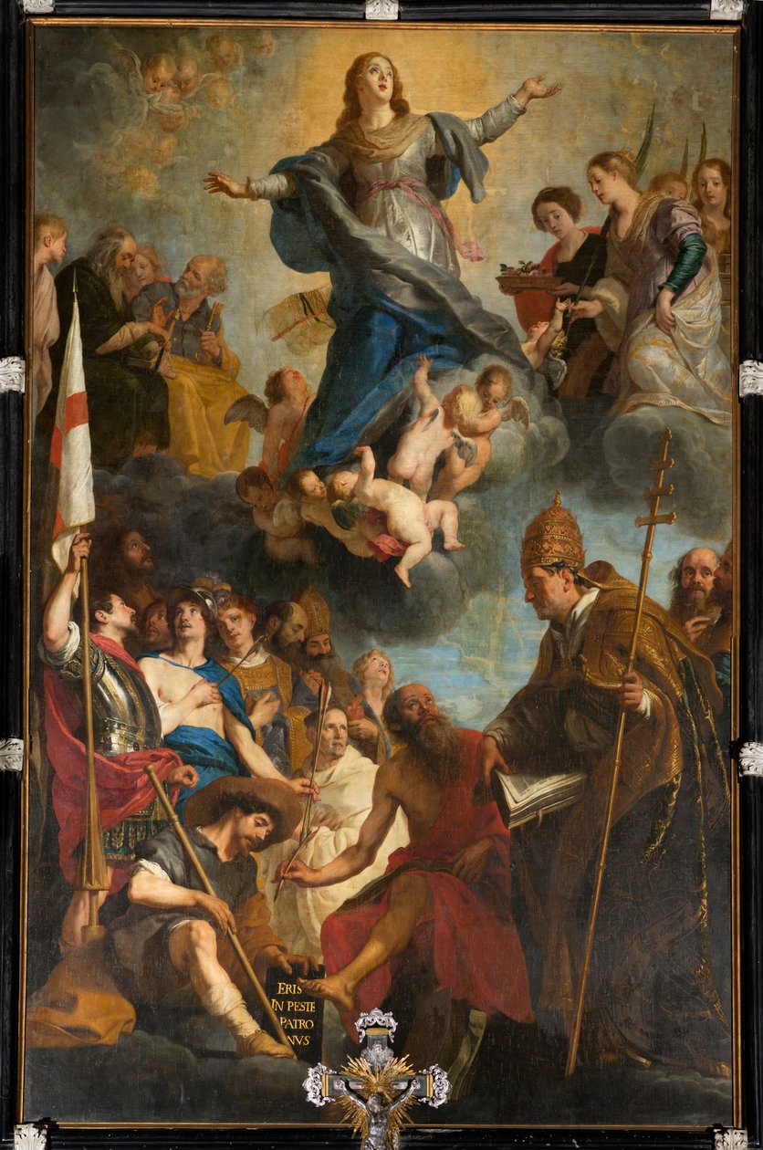 Sognekirke (Vår Frues sognekirke). Interiør. Interiør. Høyalter. Maleri. av Unbekannter Künstler
