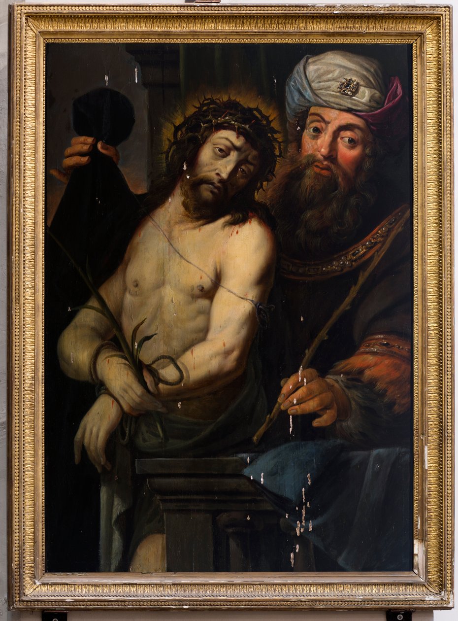 Sognekirke (Parochekerk Onze-Lieve-Vrouw). Interiør. Maleri. av Unbekannter Künstler