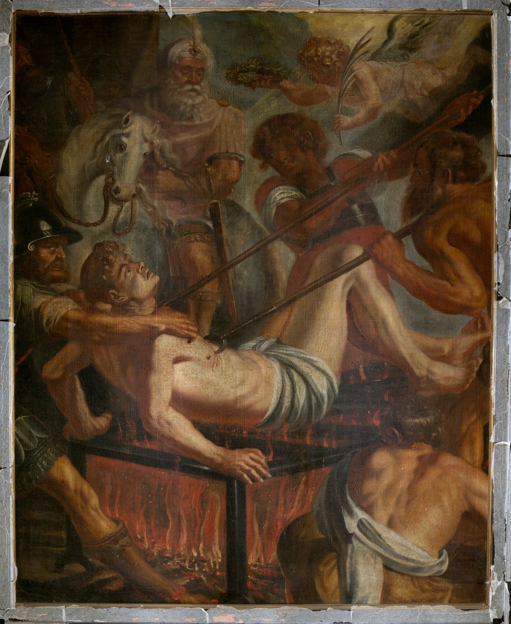 Sognekirke (Saint Laurentius Sognekirke). Maleri. av Unbekannter Künstler
