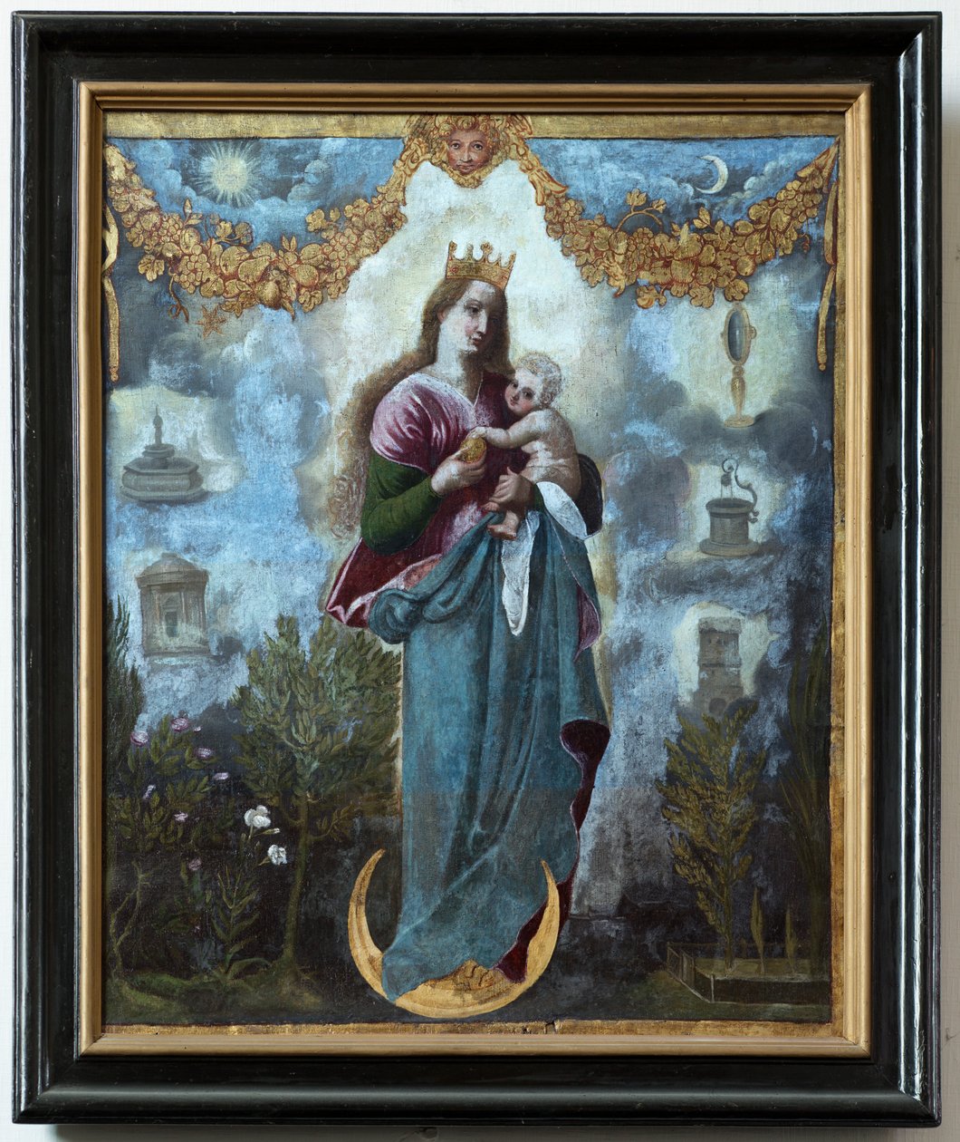 Sognekirke (Parochiekerk Sint-Martinus). Maleri. Ulastelig unnfangelse, eller Madonna med barn. av Unbekannter Künstler