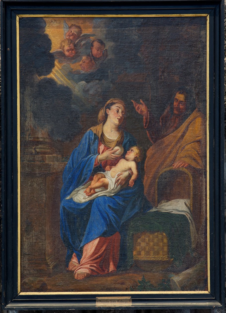 Sognekirke (Saint Walburga Parish Church). Maleri. av Unbekannter Künstler