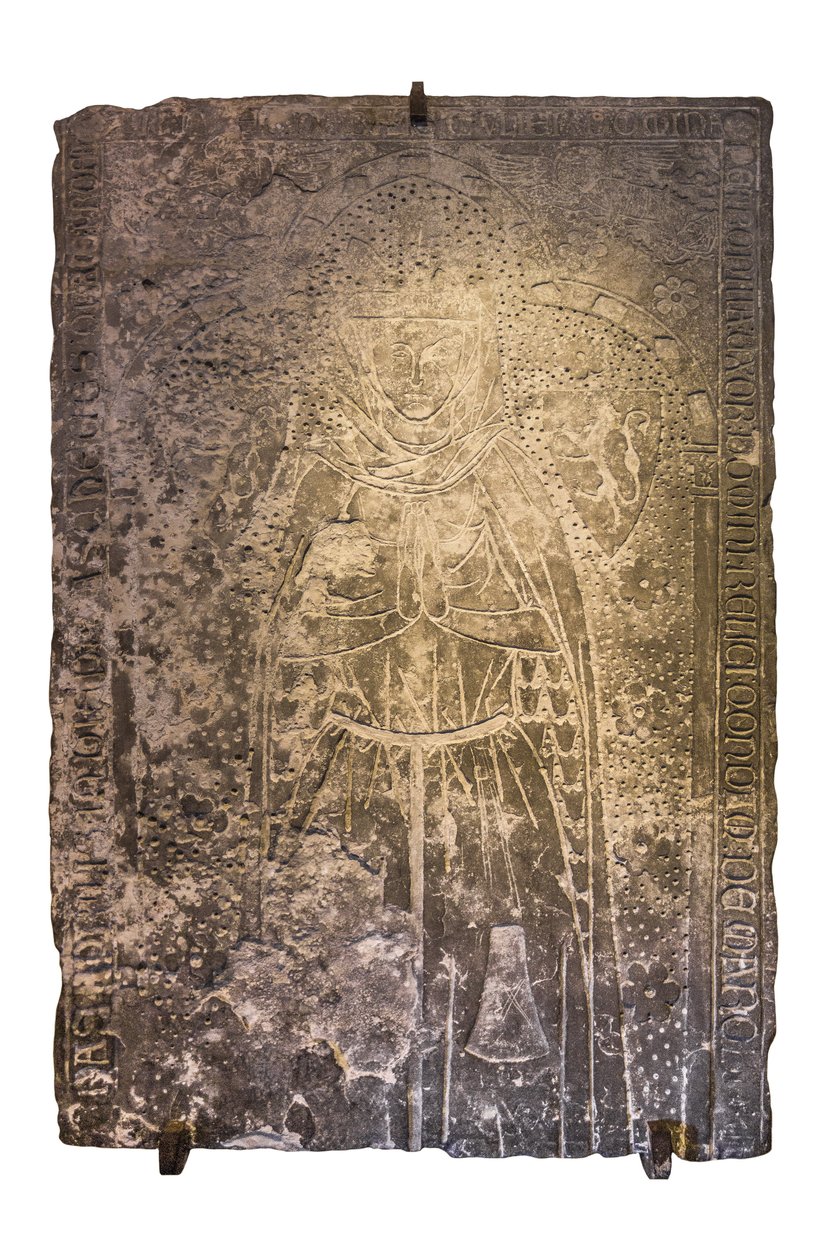 Petronille gravstein, kona til ridderen Reli de Mareuil, døde ca. 1280 (gravstein) cistercienserklosteret Royaumont (kloster) 1228-1235 Asnieres-sur-Oise (Asnieres sur Oise), Val-d'Oise (Val d'Oise) av William M. Timlin