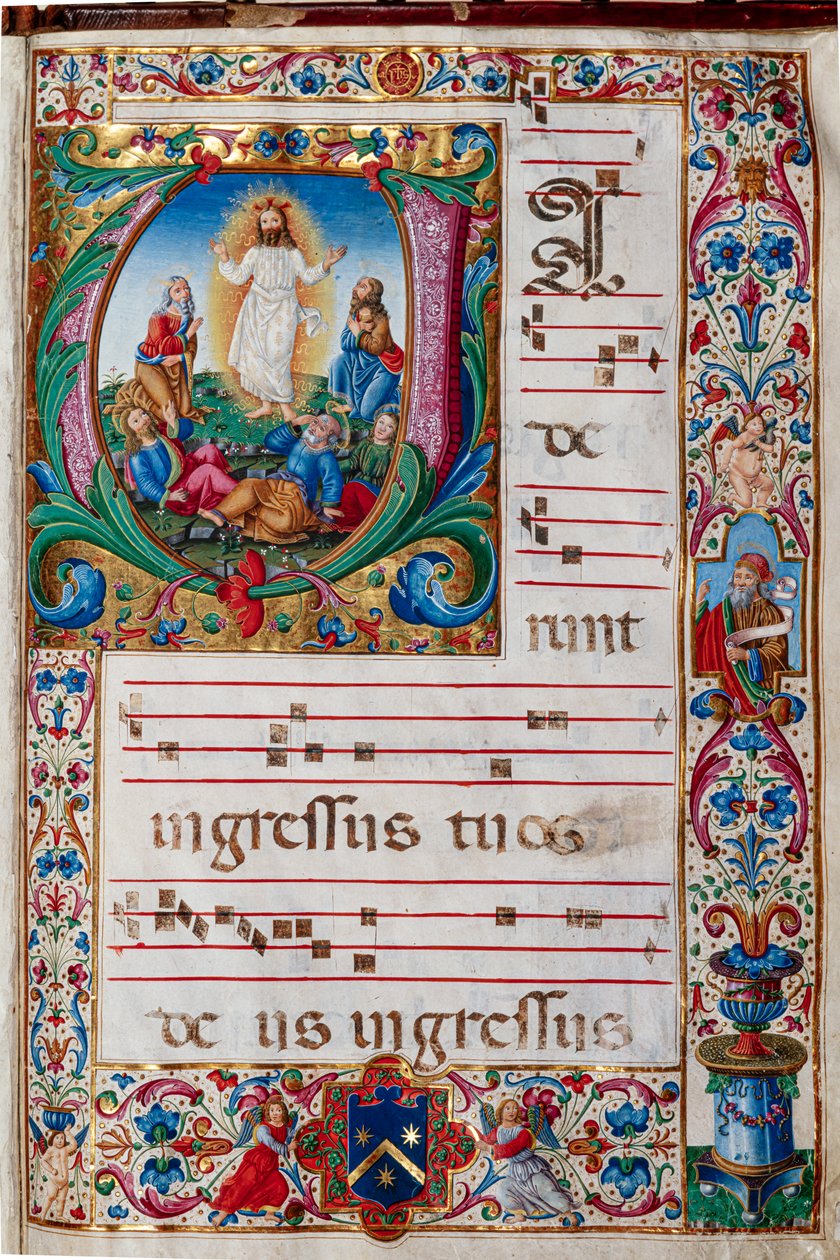 Piccolomini bibliotek: korbok, torsk. 29.13, ff. 30r med "Transfiguration", av florentinsk illuminator. av Unbekannter Künstler