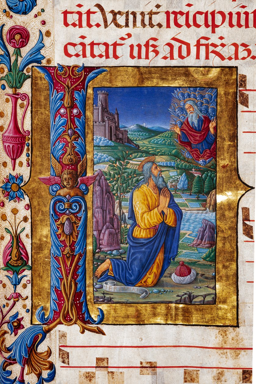 Piccolomini bibliotek: Korbok, torsk. 7.G, ff. 40v med "Jeremiah