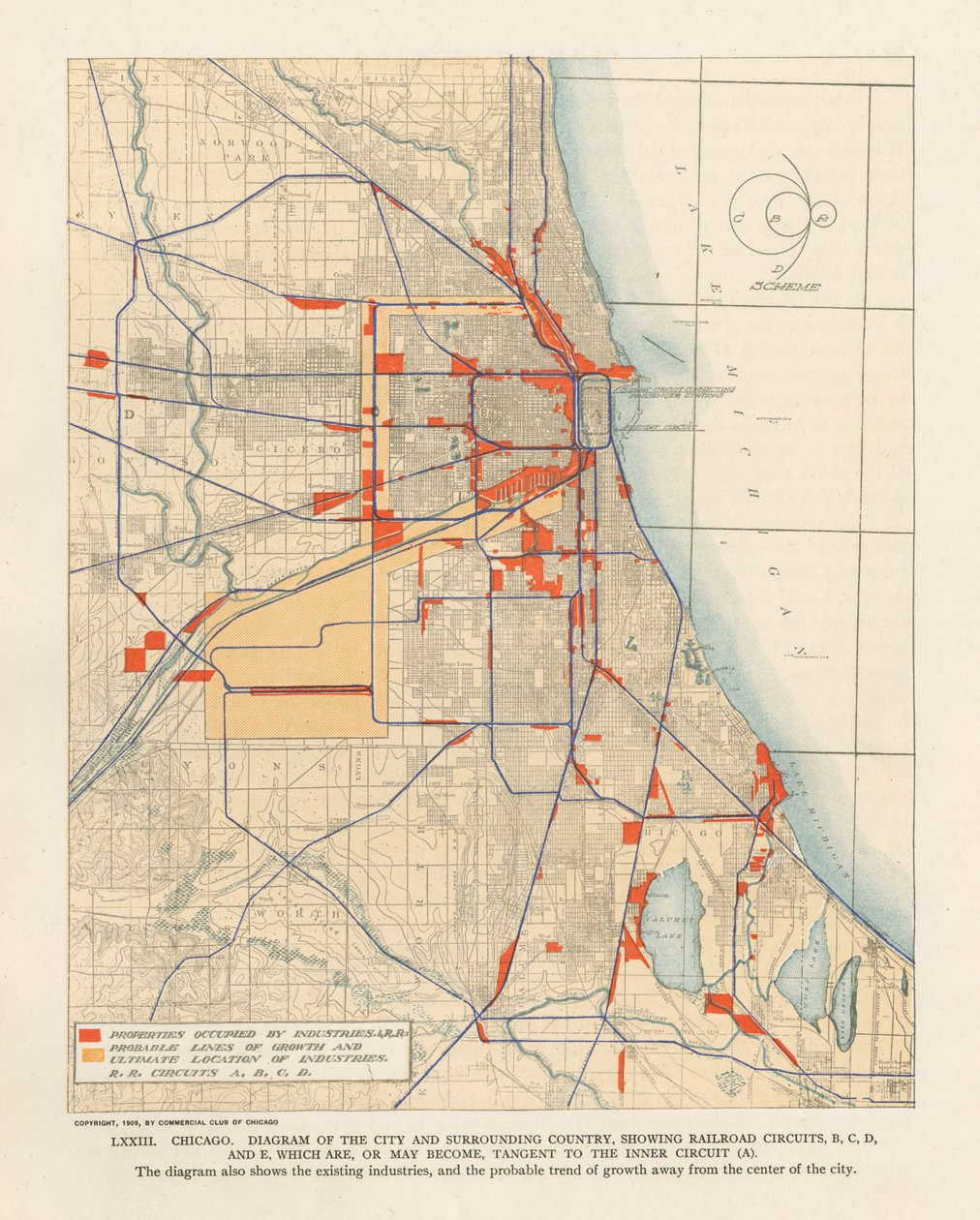 Plate LXXIII fra Plan of Chicago av Unbekannt
