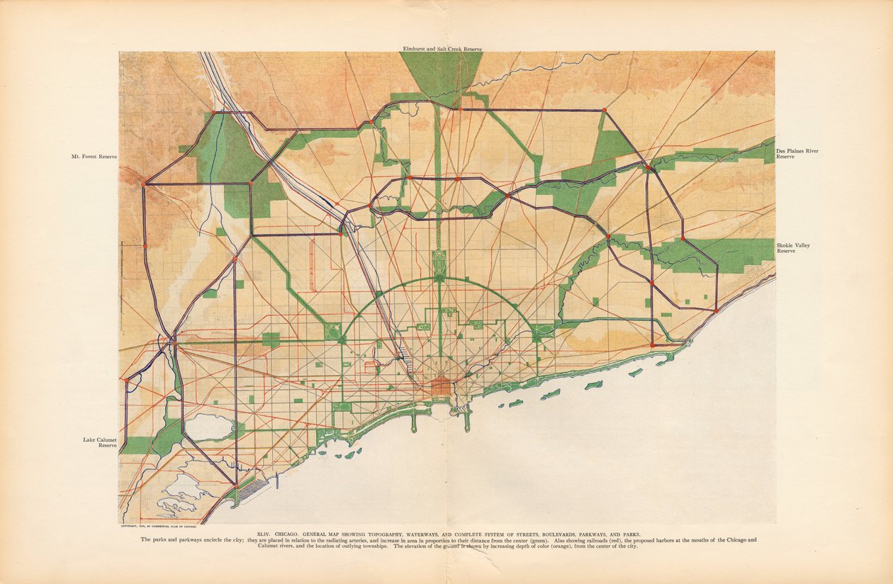 Plate XLIV fra Plan of Chicago av Unbekannt
