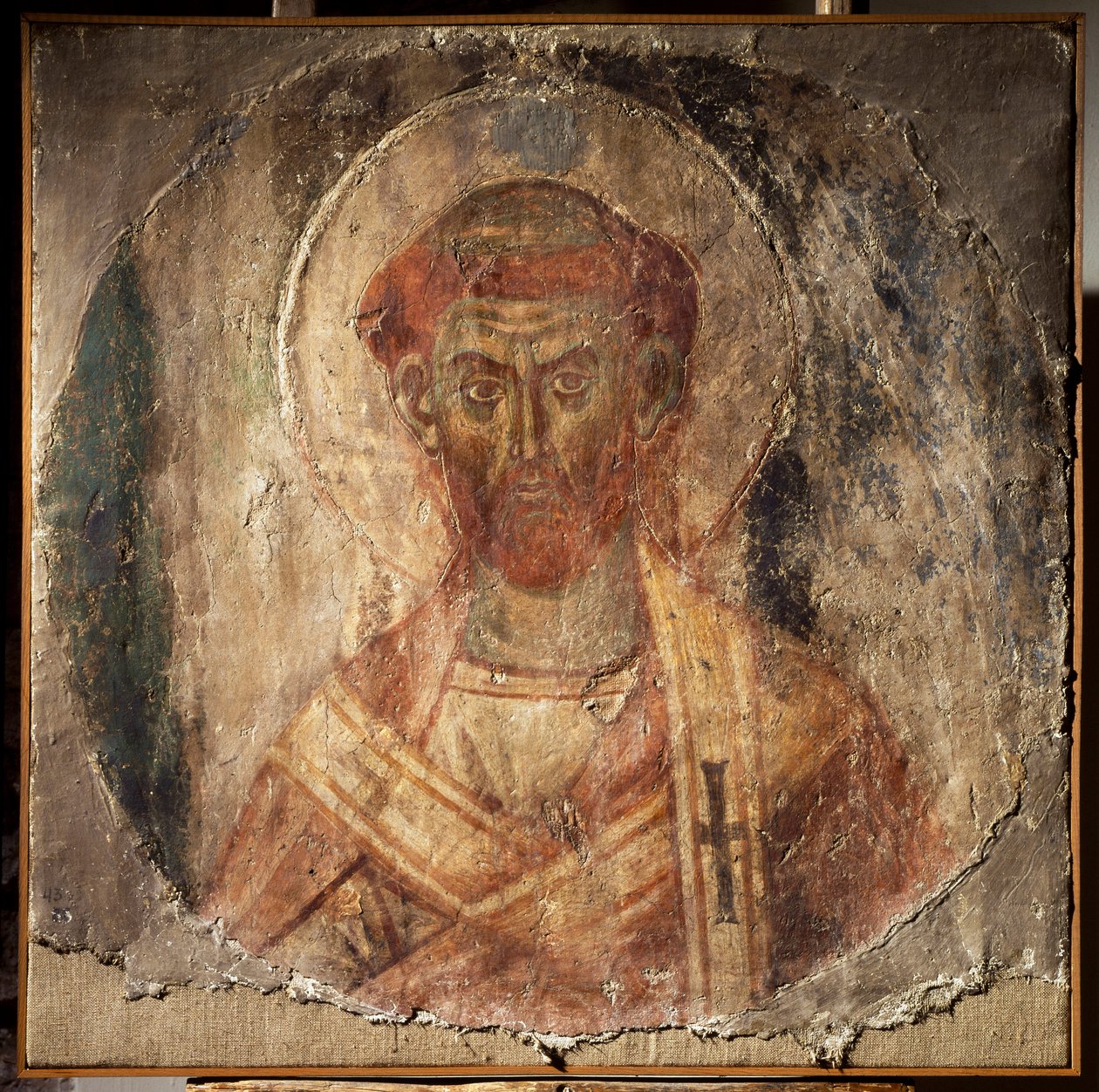 Pave Anacletus (eller Cletus) (fresco, 500-tallet) av Unbekannter Künstler