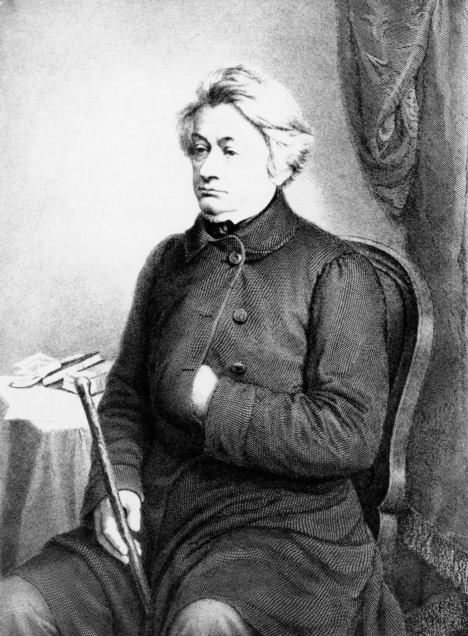 Portrett av Adam Bernard Mickiewicz (1798-1855), polsk poet, dramatiker, essayist og politisk aktivist, gravering etter fotografi av Vezenberg & Co av William M. Timlin