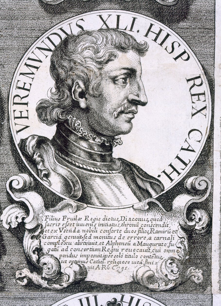 Portrett av Bermundo I (litho) av Unbekannt