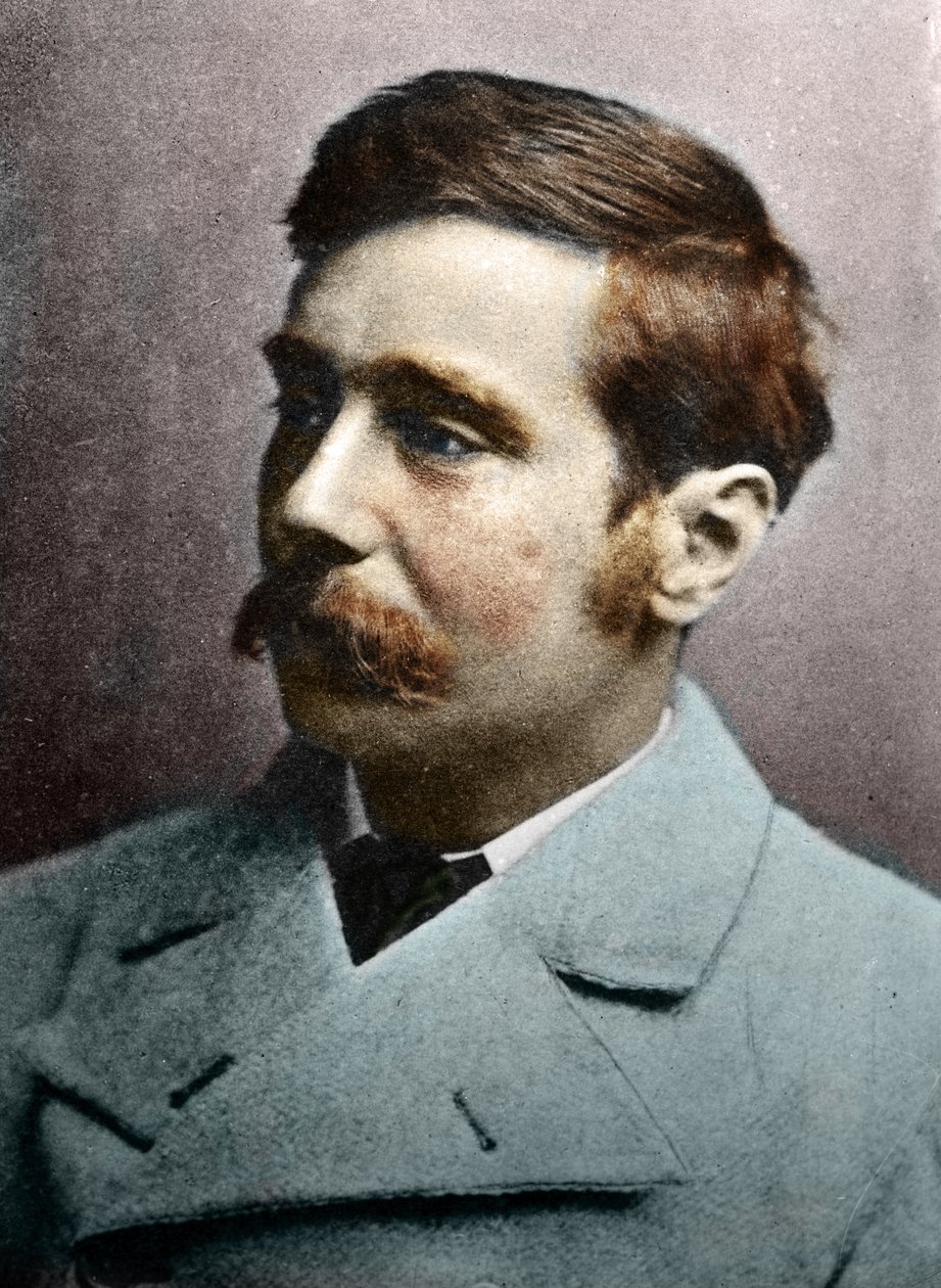 Portrett av H.G. Wells, ca. 1890-1895 (farget bilde) av 