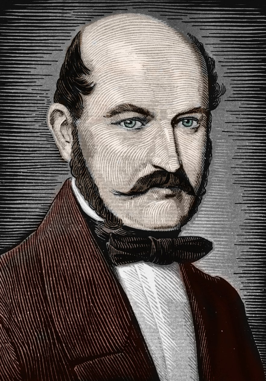 Portrett av Ignace Philippe Semmelweis, slutten av 1800-tallet (gravering) av Unbekannter Künstler