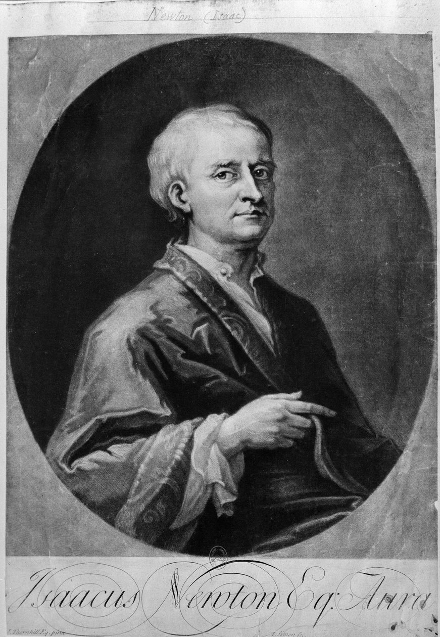 Portrett av Isaac Newton (1642-1727) av William M. Timlin