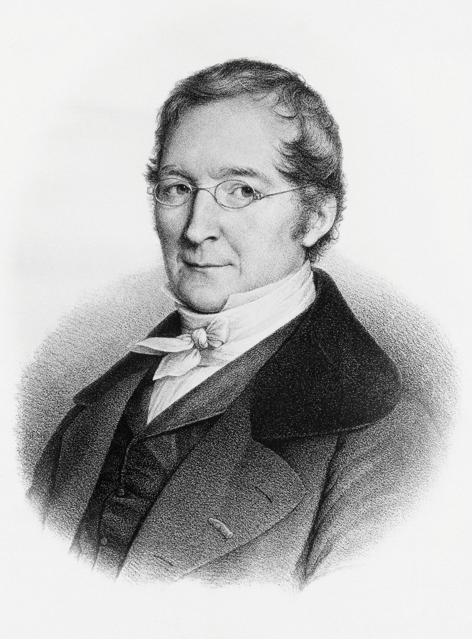Portrett av Joseph-Louis Gay-Lussac (1778-1850), fransk kjemiker og fysiker, gravering av William M. Timlin