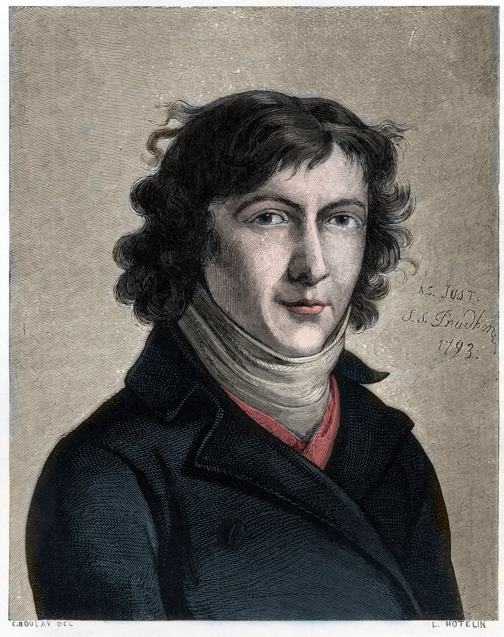 Portrett av Louis de Saint-Just av Unbekannt