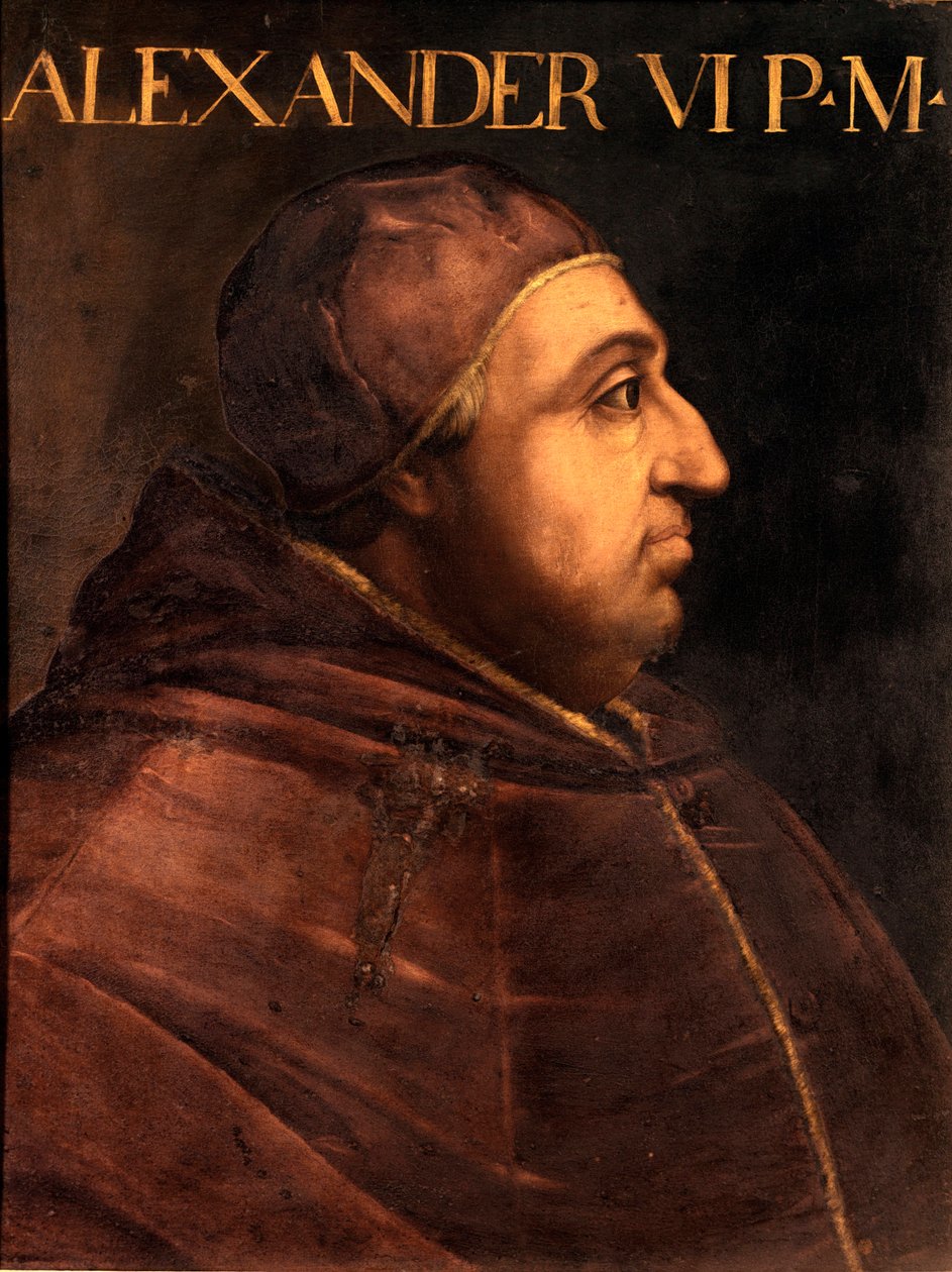 Portrett av pave Alexander VI (Rodrigo Borgia) av Unbekannter Künstler