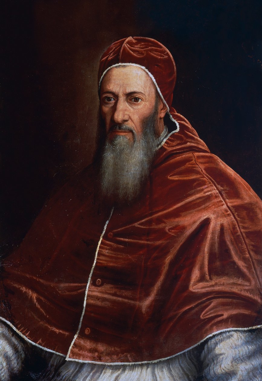 Portrett av pave Julius III (1487-1555), maleri tilskrevet Scipione Pulzone (1544-1598) av William M. Timlin