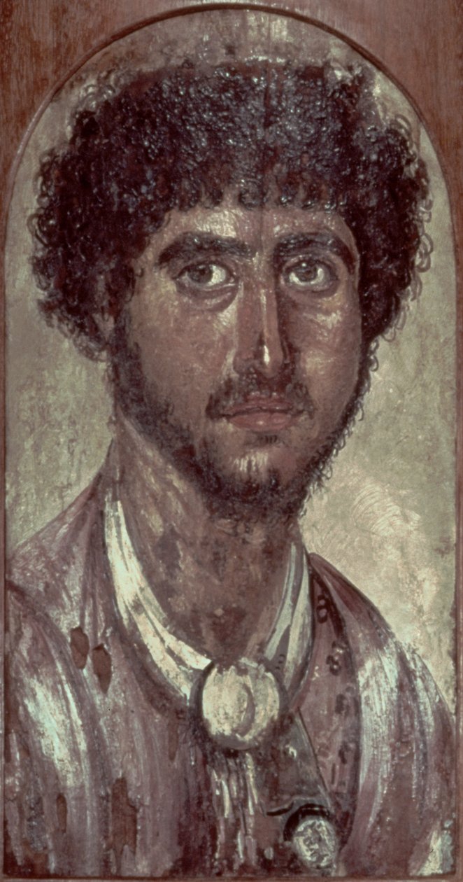 Portrett av en greker, fra Fayum, romano-egyptisk av Unbekannt