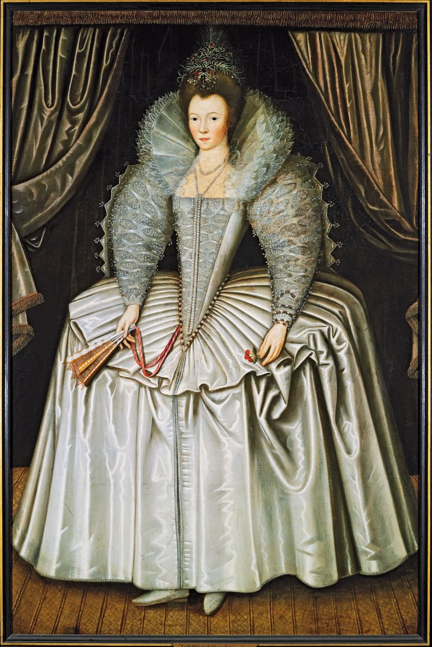 Portrett av en dame, identifisert som Elizabeth Howard, ca. 1595-1605 av Unbekannt
