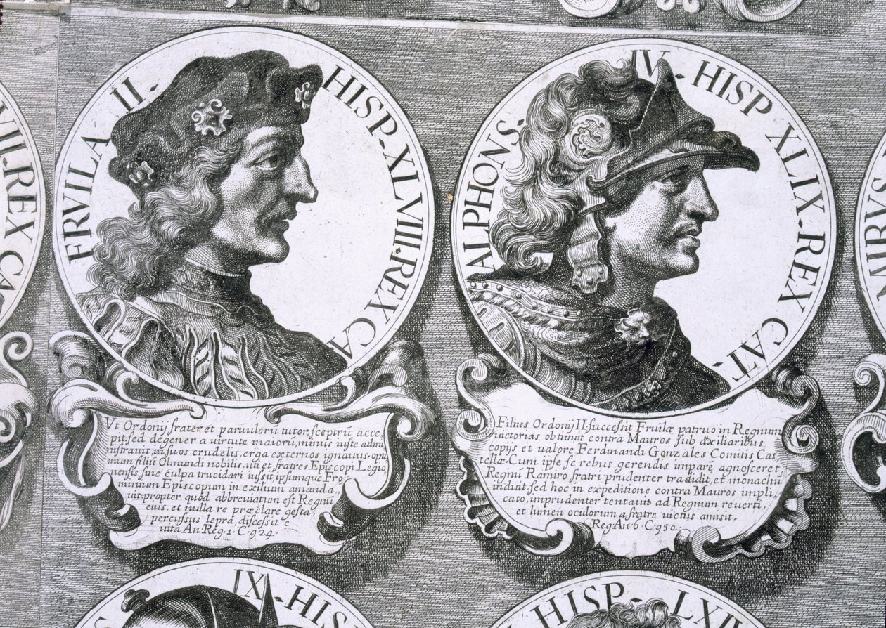 Portretter av Fruela II og Alfonso IV av Unbekannt