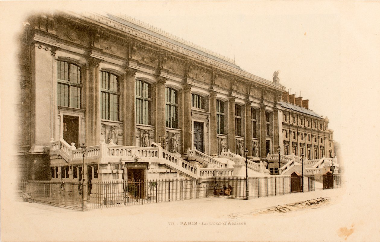 Postkort/Assize Court/Paris/Seine/Ile de France/Frankrike av William M. Timlin