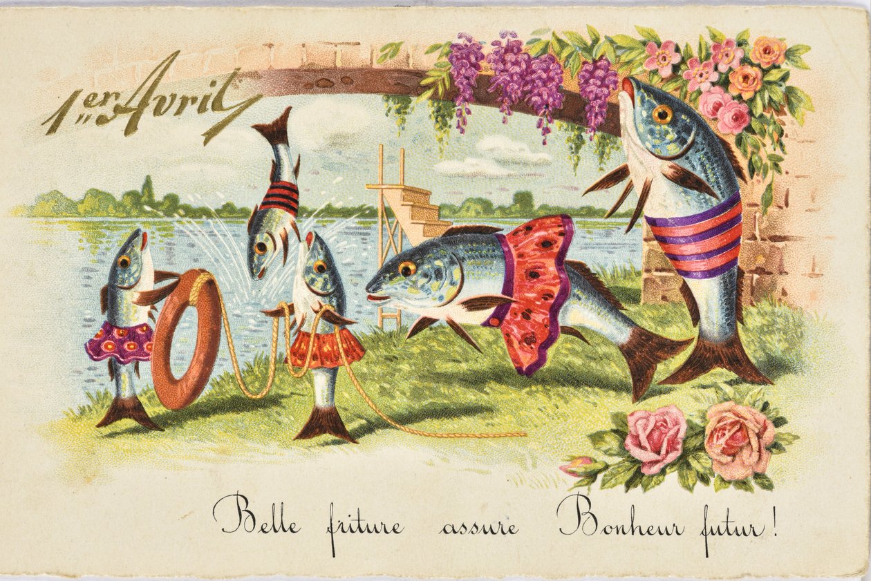 Postkort: 1. april/april Fisk av Unbekannt