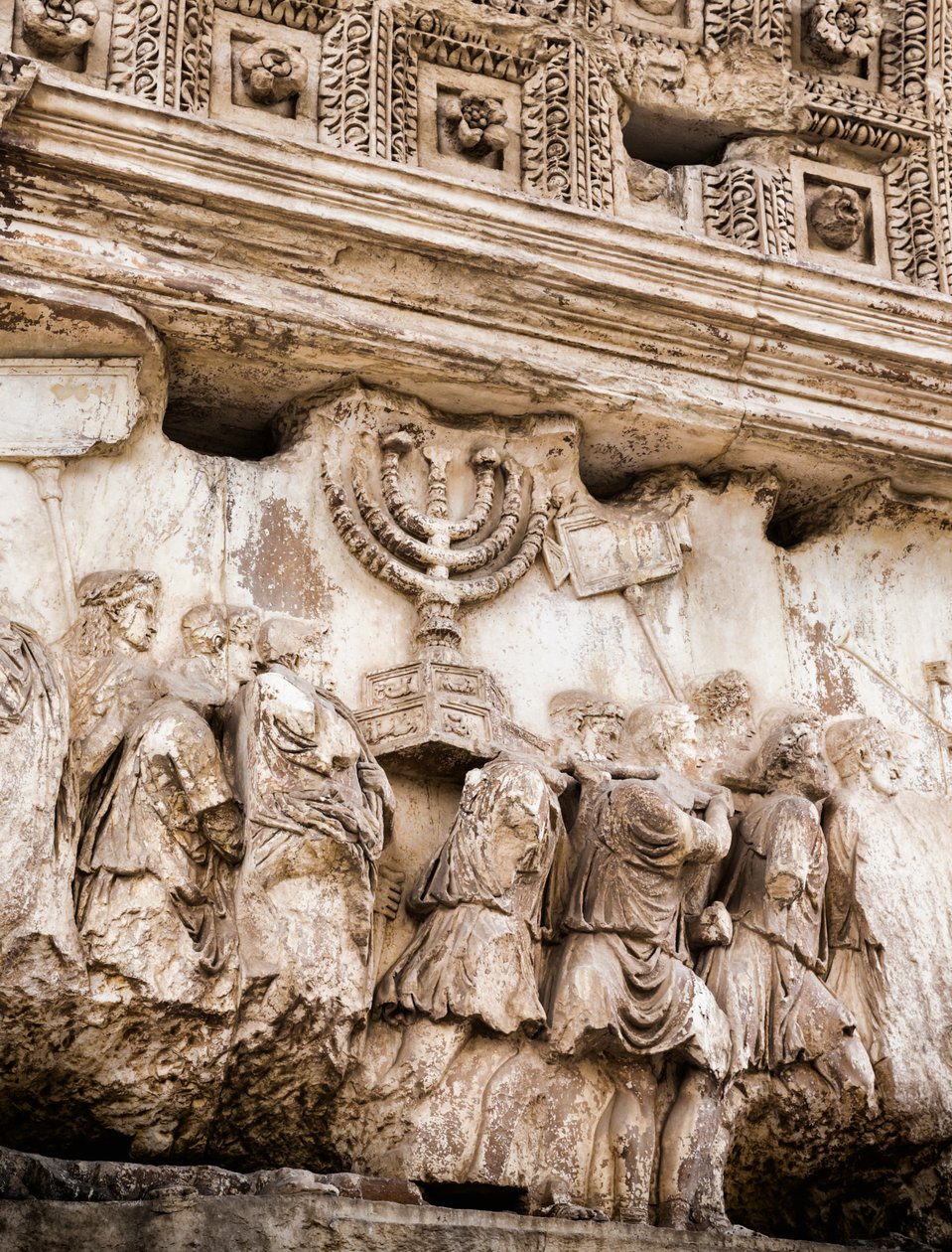 Prosesjonspanel på Titusbuen, Forum Romanum, Roma, Italia (s/hvitt-bilde) av Unbekannt