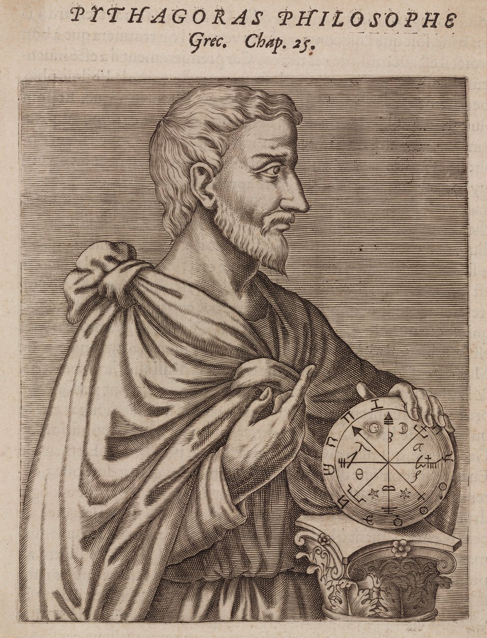 Pythagoras, gresk filosof og matematiker, 600-tallet f.Kr av Unbekannt