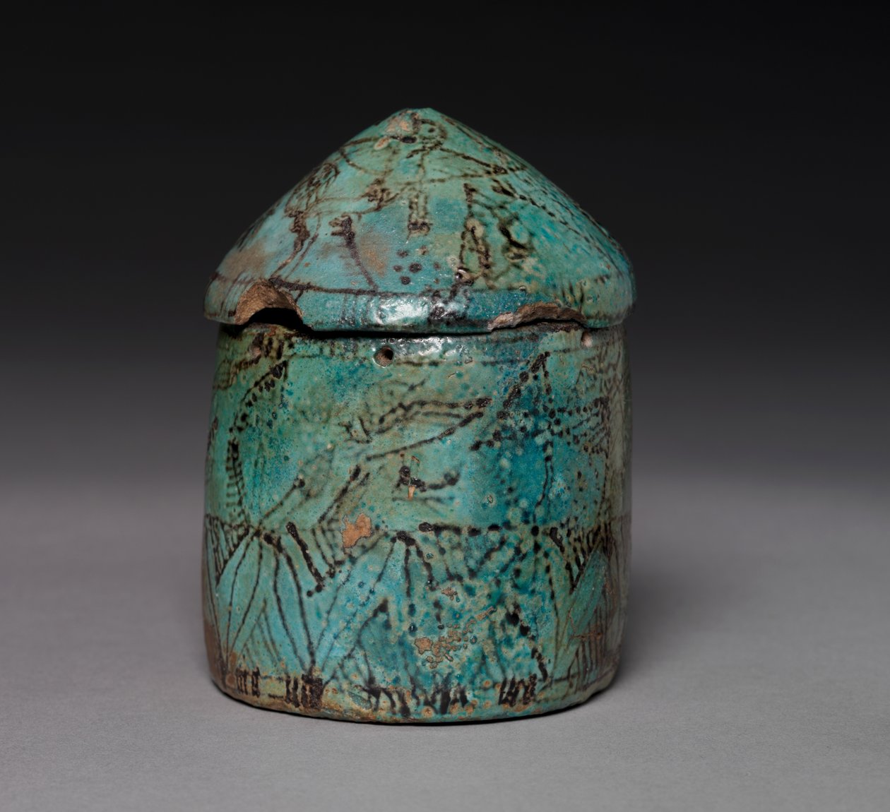 Pyxis med lokk, sent mellomrike til tidlig nye rike, ca. 1901-1525 f.Kr. av Unbekannt