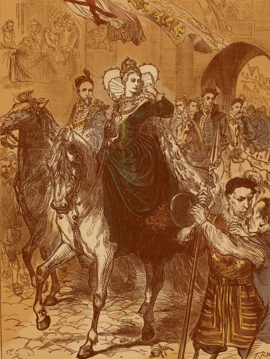 Dronning Elizabeth I går inn i London 23. desember 1558 av Unbekannter Künstler