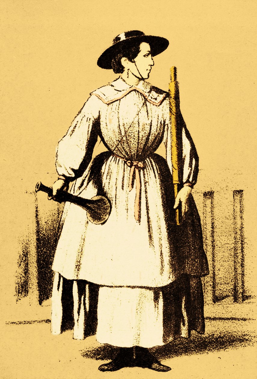 Jernbaneovergangsvakt, ca 1845 av Unbekannter Künstler