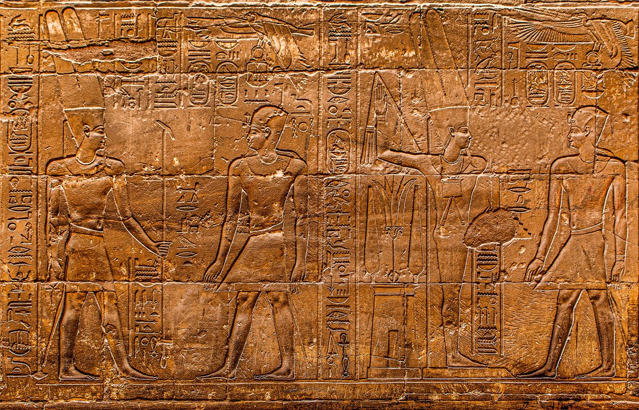 Relieff, Luxor-tempelet, Theben, Egypt, Afrika (bilde) av Unbekannter Künstler