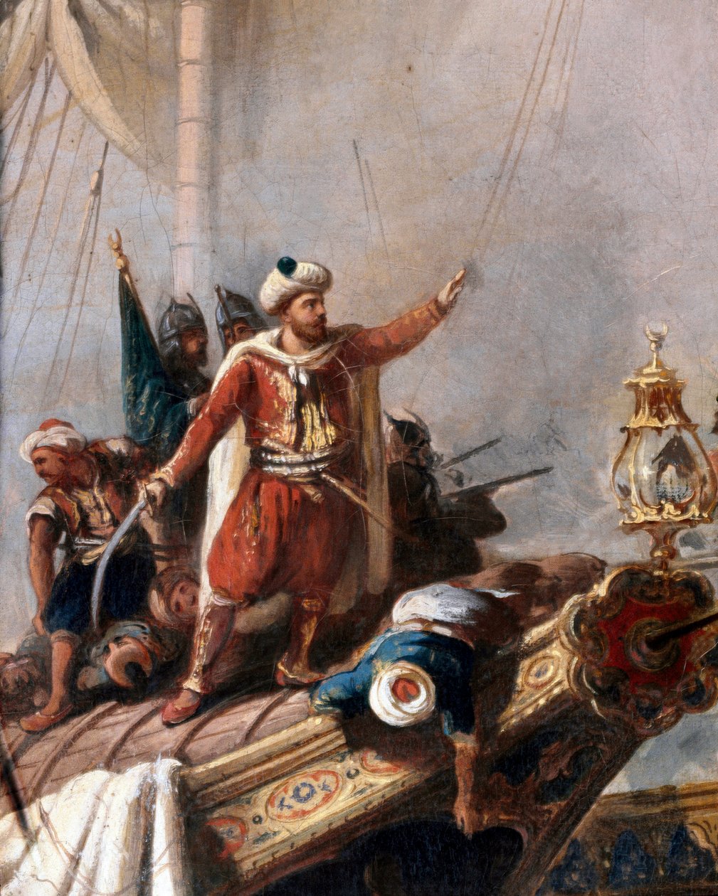 Representasjon av Hayreddin Barbarossa. Detalj. (Maleri) av Unbekannter Künstler