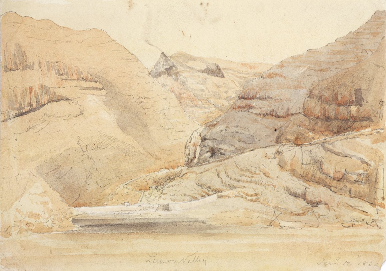 Fjellformasjoner ved Lemon Valley, St Helena, Sør-Atlanteren av Unbekannter Künstler