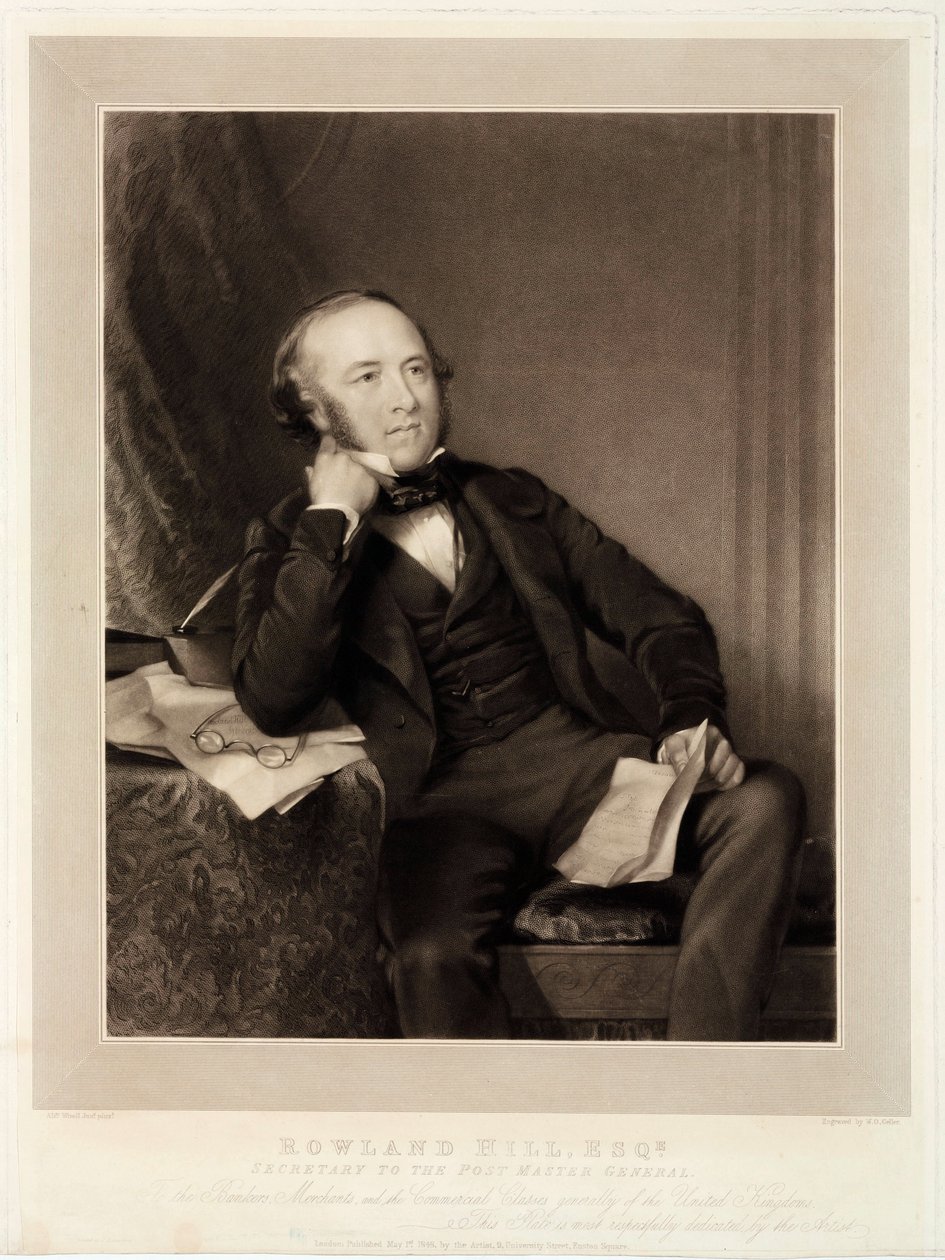 Rowland Hill, opphavsmannen til penny posten av Unbekannt