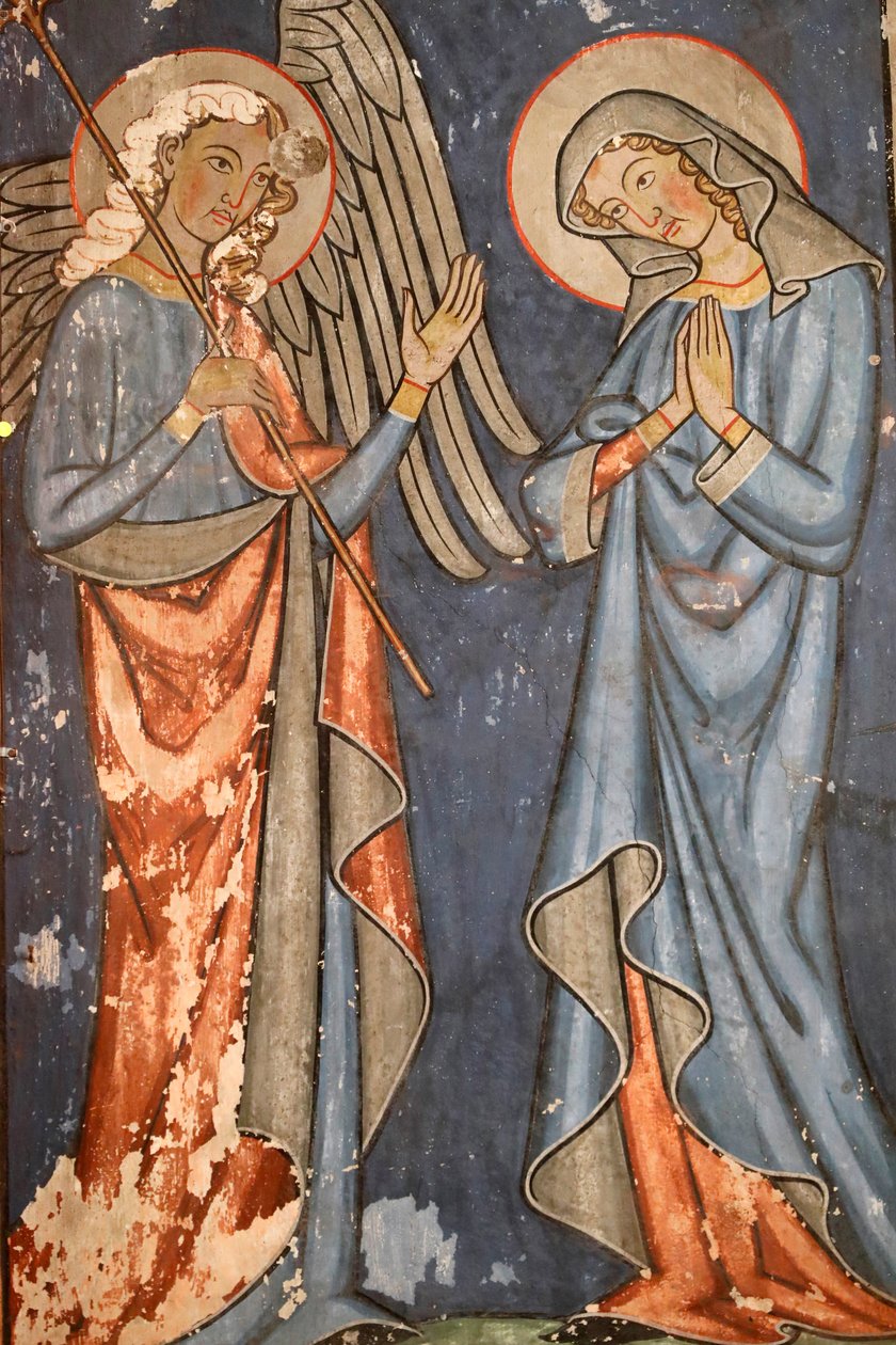 Saint-Pierre-le-Jeune protestantiske kirke, Fresco, Strasbourg, Frankrike. av Unbekannter Künstler