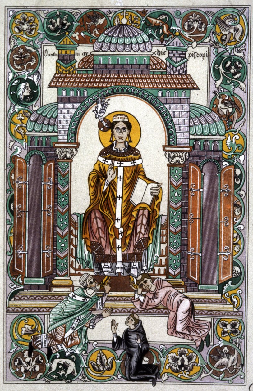 Saint Dunstan (illustrasjon) av Unbekannter Künstler