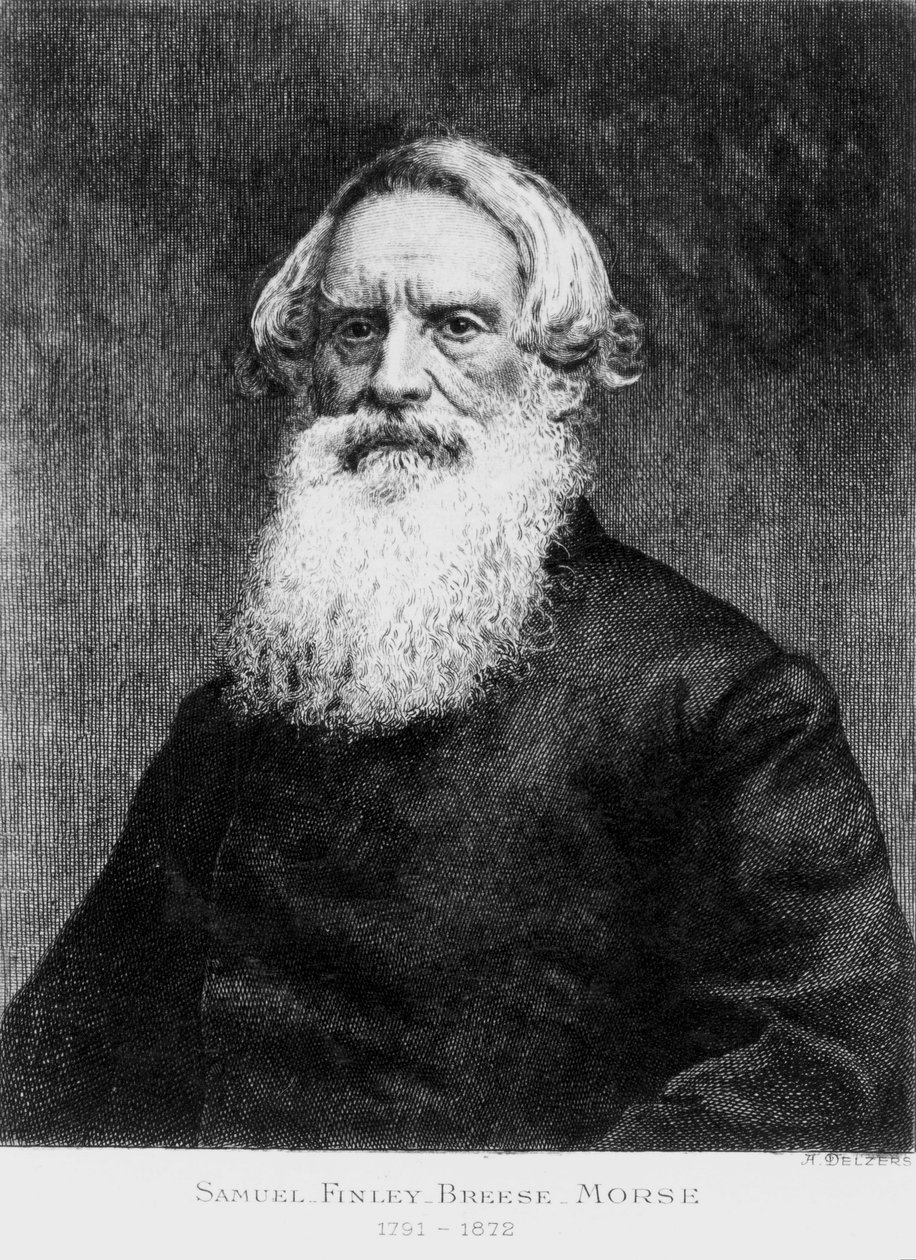 Samuel FB Morse, amerikansk kunstner og oppfinneren av morsekoden, ca 1870 av Unbekannt