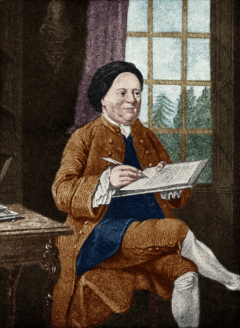Samuel Richardson, portrett. Engelsk forfatter 19. august 1689 - 4. juli 1761. av Mason Chamberlin av Unbekannt