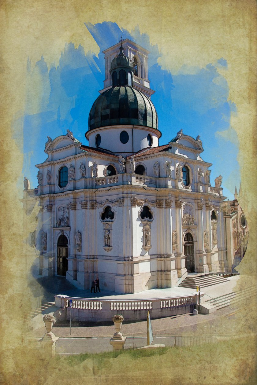 Sanctuary of Monte Berico, Vicenza, Italia (manipulert bilde) av Unbekannt