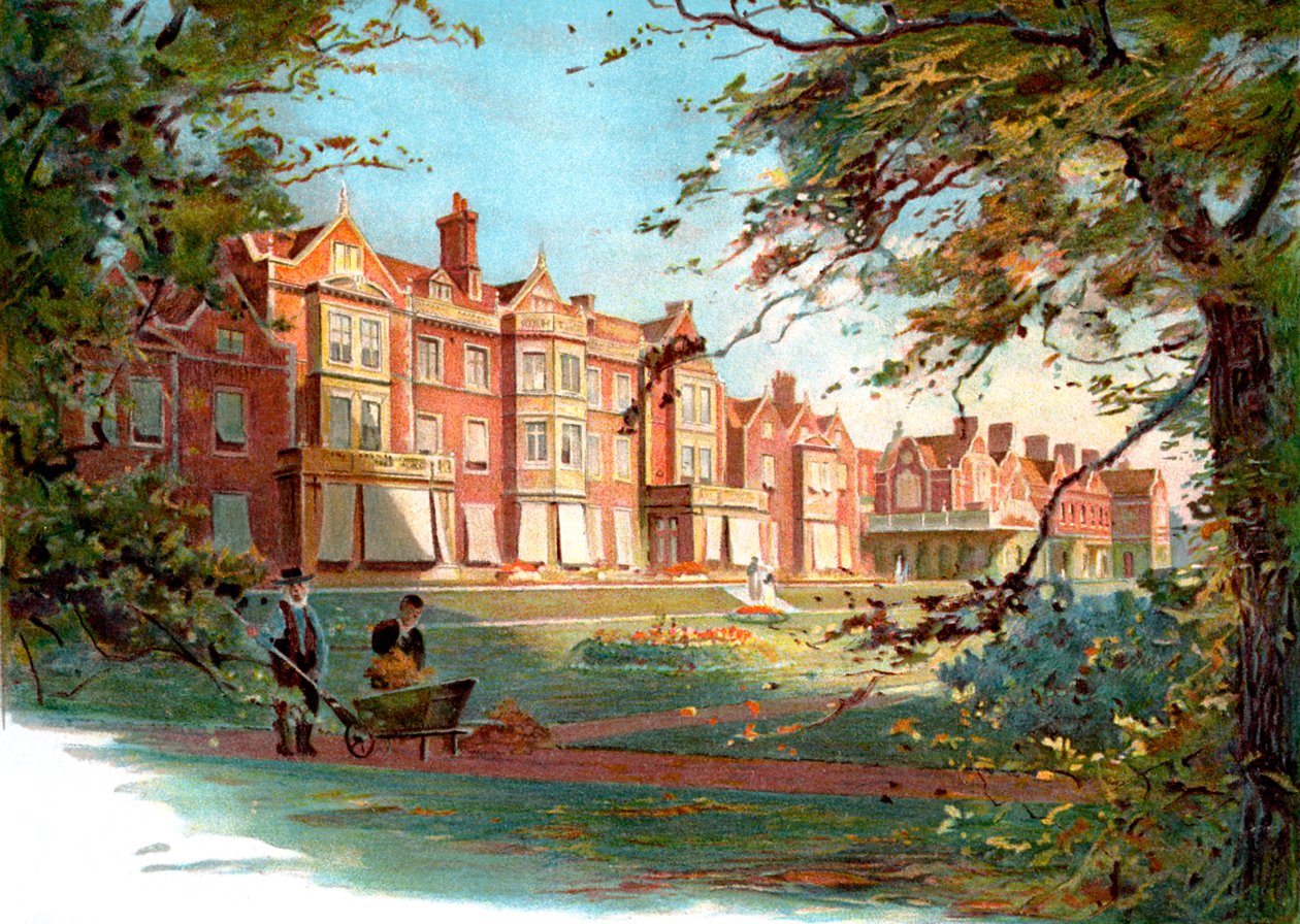 Sandringham House - illustrasjon fra slutten av 1800-tallet av Unbekannter Künstler