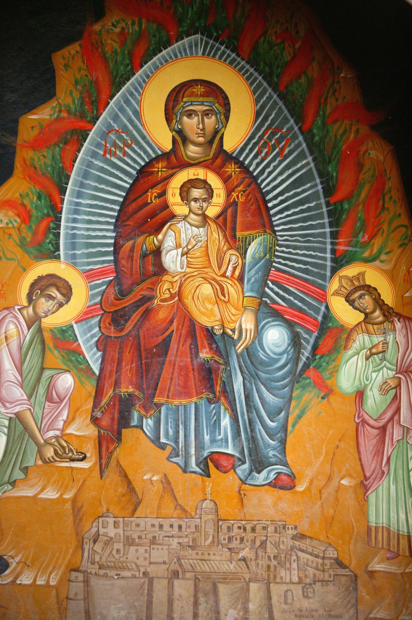 Santa Catherines ortodokse klosterikon Sainte Catherine Egypt av Unbekannt