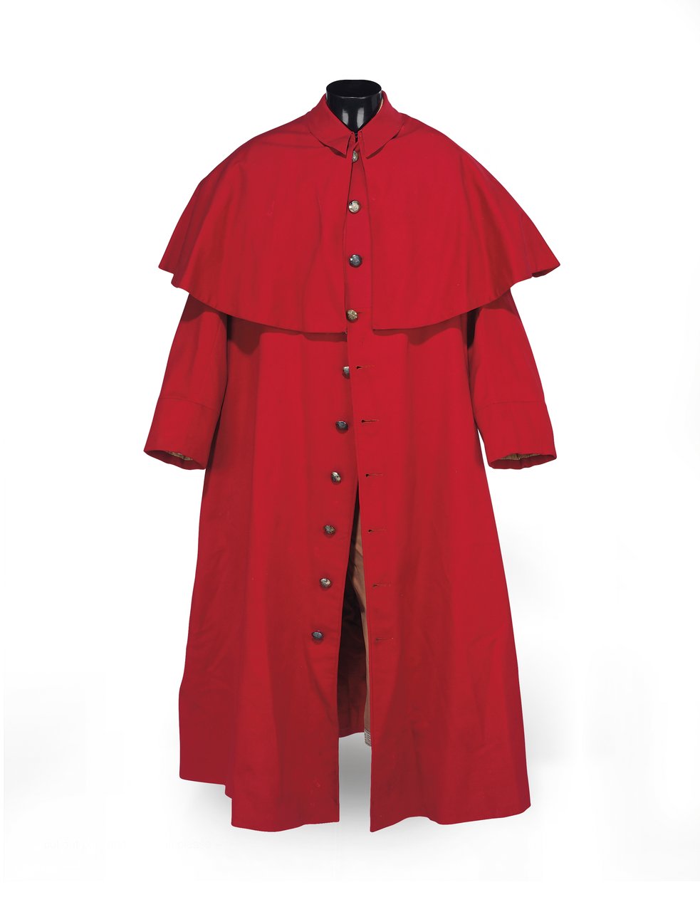 Scarlet caped greatcoat fra Spencer household footman