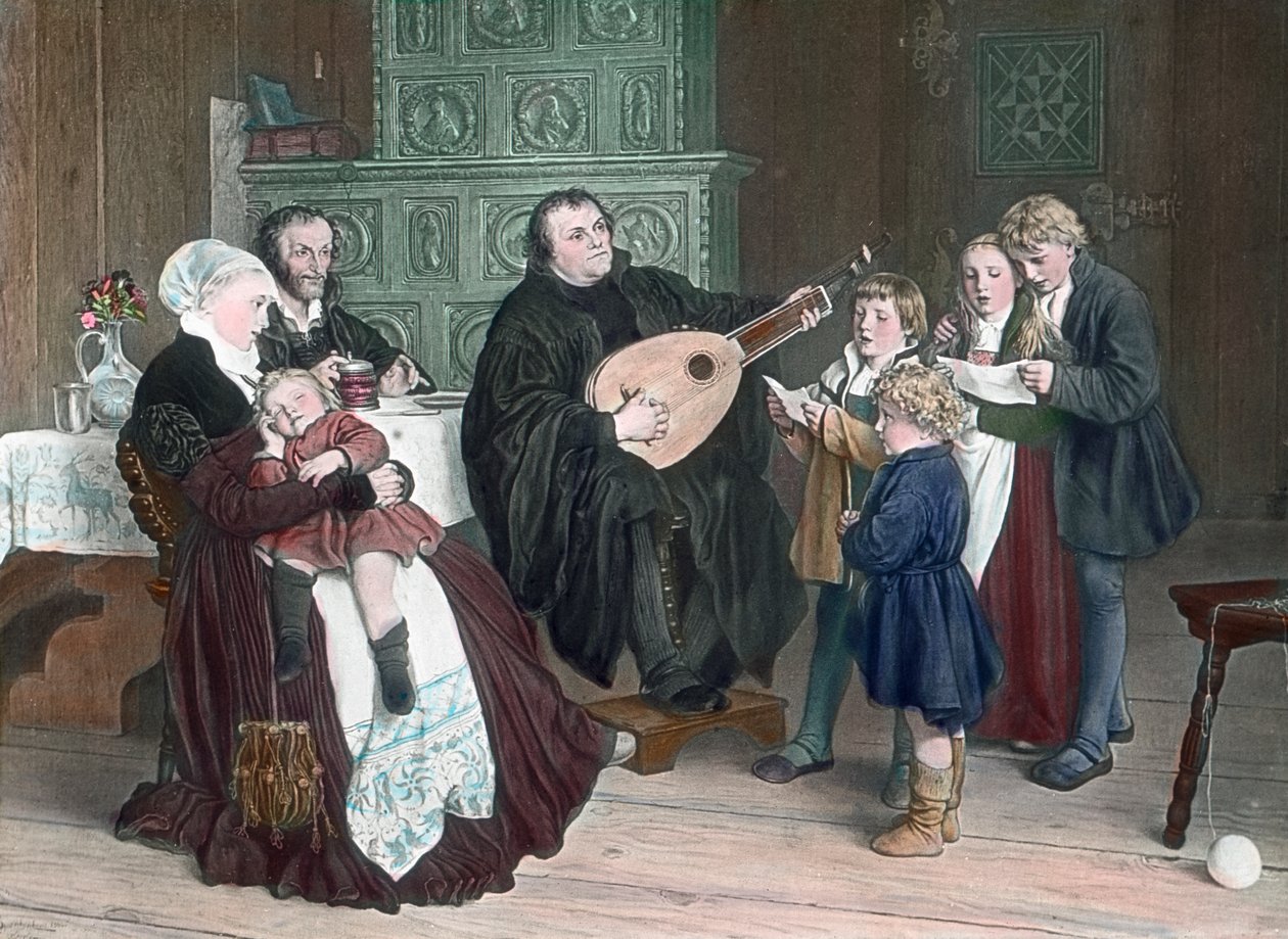 Scene fra livet til protestantens reformator Martin Luther av Unbekannter Künstler