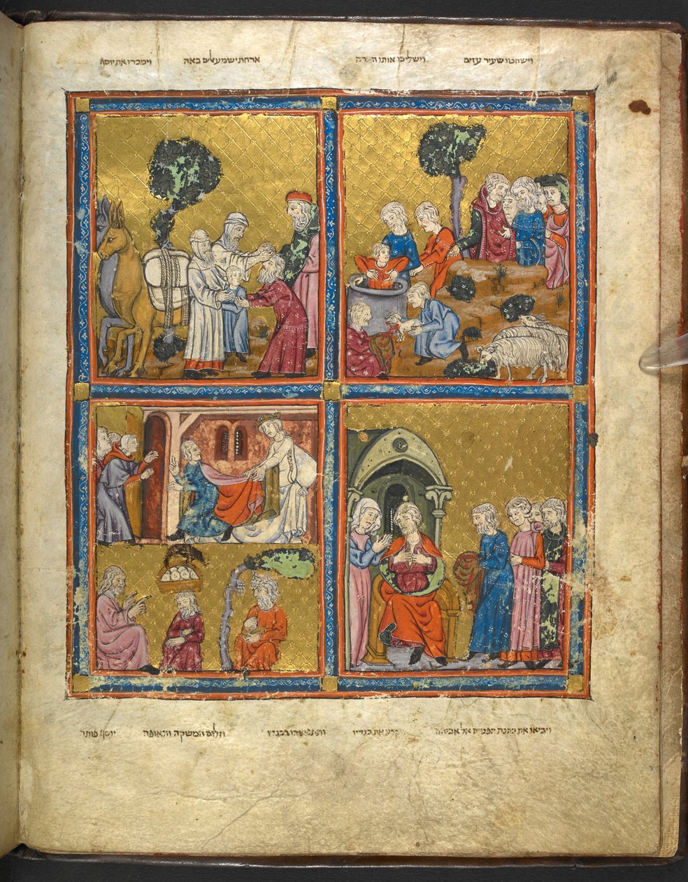 Scener fra livet til Josef fra Haggadah for påske (den 