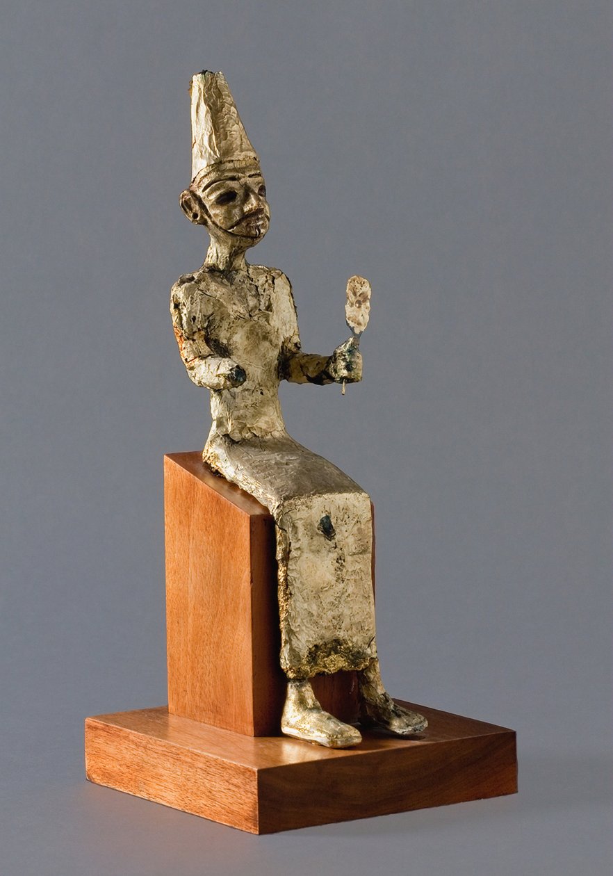 Sittende figur av Baal, den kanaanittiske krigsguden, Megiddo, ca. 1300-1200 f.Kr. av Unbekannt